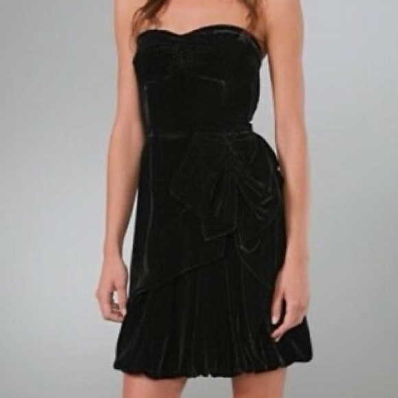 velvet sweetheart dress